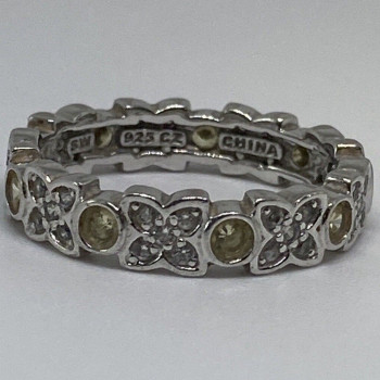 925 Sterling Silver CZ Ring Size 7