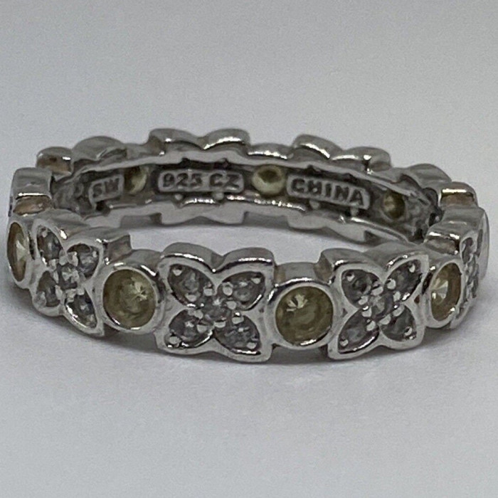 925 Sterling Silver CZ Ring Size 7