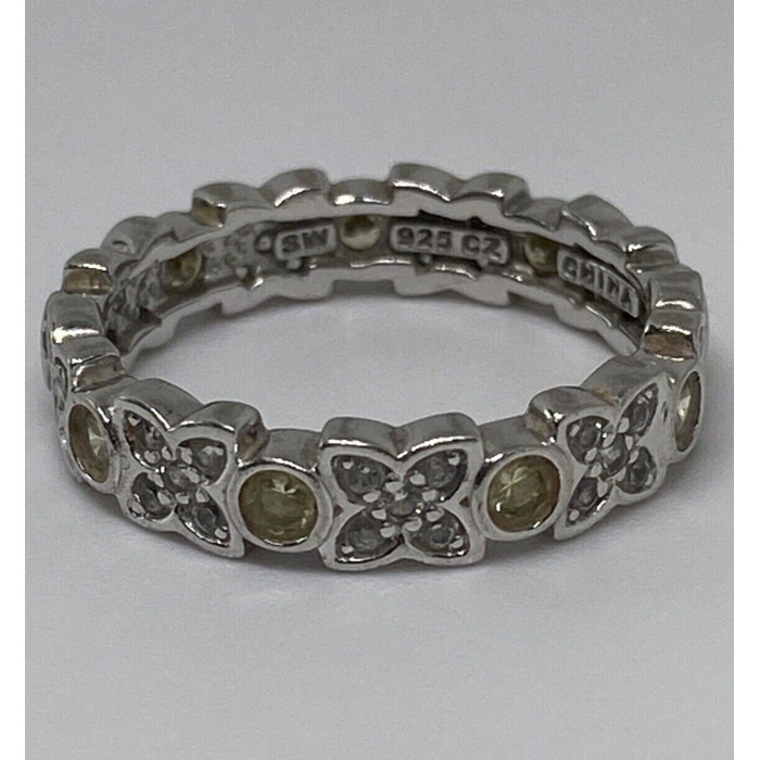 925 Sterling Silver CZ Ring Size 7