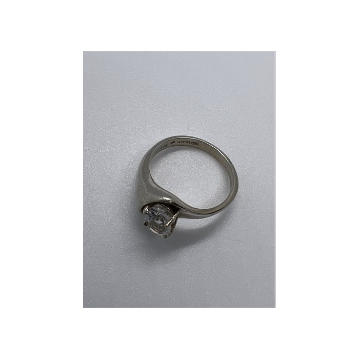 925 Sterling Silver Kabana & Colorless Spinel Ring Size 5.5