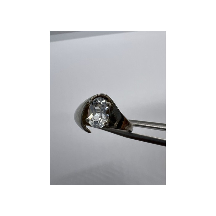 925 Sterling Silver Kabana & Colorless Spinel Ring Size 5.5