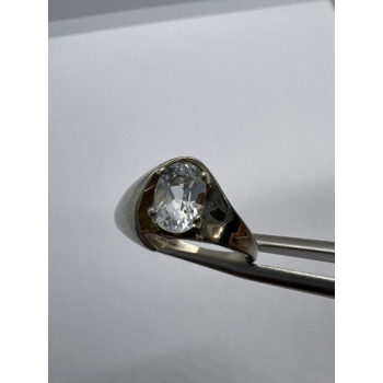 925 Sterling Silver Kabana & Colorless Spinel Ring Size 5.5