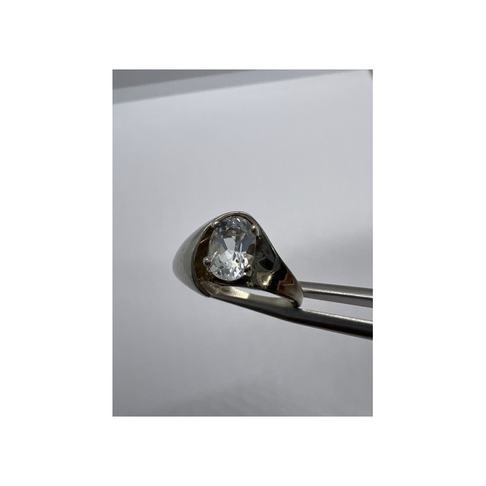 925 Sterling Silver Kabana & Colorless Spinel Ring Size 5.5