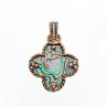 925 Sterling Silver Haliotis & CZ Pendant