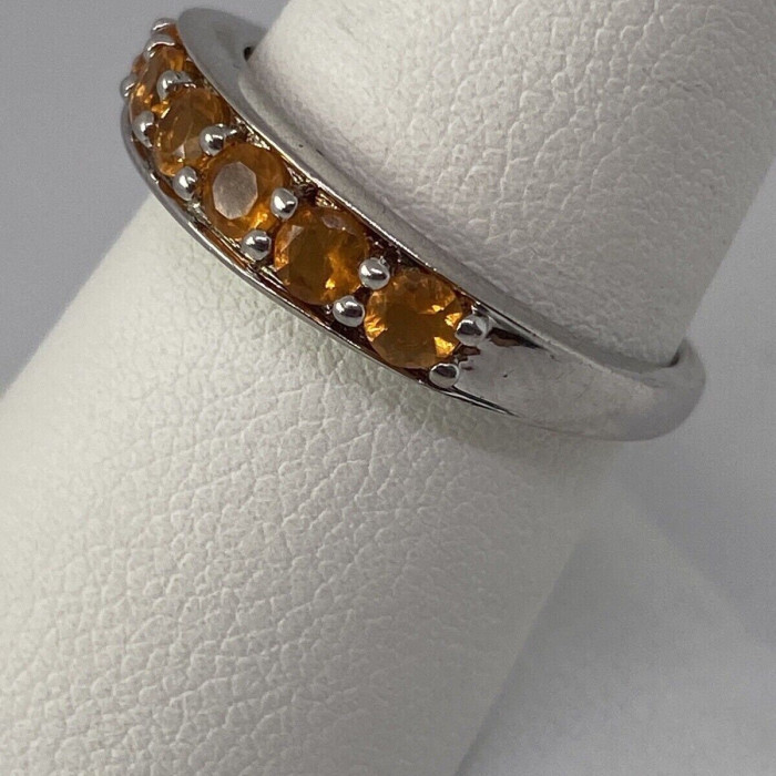 925 Sterling Silver CZ Ring Size 8