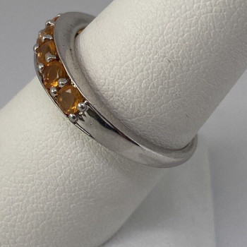 925 Sterling Silver CZ Ring Size 8