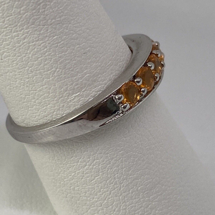 925 Sterling Silver CZ Ring Size 8