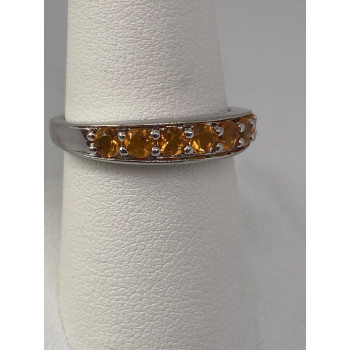 925 Sterling Silver CZ Ring Size 8