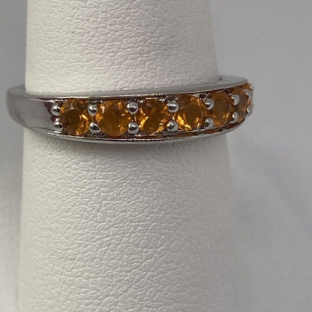 925 Sterling Silver CZ Ring Size 8