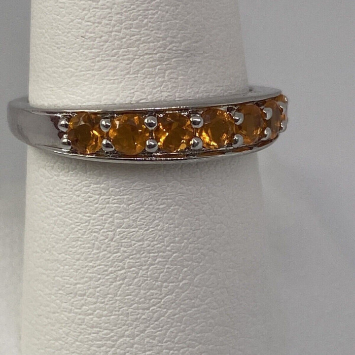 925 Sterling Silver CZ Ring Size 8