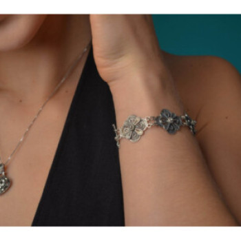925 Sterling Silver Marcasites Heart Chain With Pendant