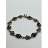 925 STERLING SILVER AGATE & MARCASITE  BRACELET