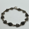 925 Sterling Silver Agate & Marcasite Bracelet