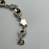 925 Sterling Silver Agate & Marcasite Bracelet
