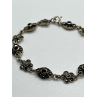 925 STERLING SILVER AGATE & MARCASITE  BRACELET