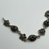 925 Sterling Silver Agate & Marcasite Bracelet