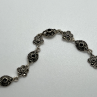 925 Sterling Silver Agate & Marcasite Bracelet