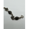 925 STERLING SILVER AGATE & MARCASITE  BRACELET