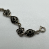 925 Sterling Silver Agate & Marcasite Bracelet