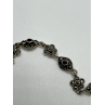 925 STERLING SILVER AGATE & MARCASITE  BRACELET