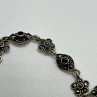 925 Sterling Silver Agate & Marcasite Bracelet