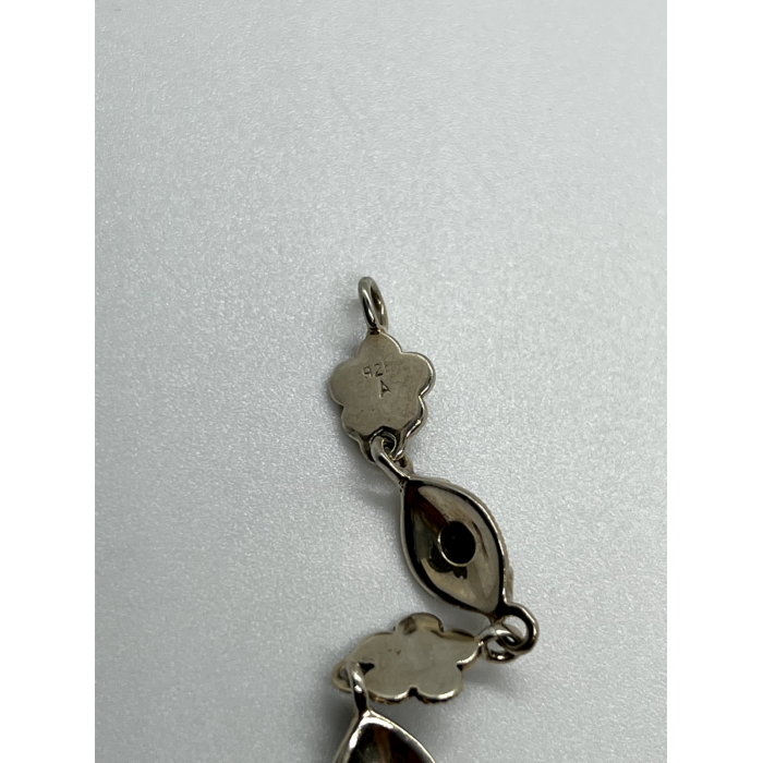 925 STERLING SILVER AGATE & MARCASITE  BRACELET