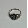 925 Sterling Silver Turquoise Ring Size 4
