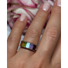 925 Sterling Silver Tourmaline Ring Size 5.5