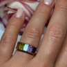 925 Sterling Silver Tourmaline Ring Size 5.5