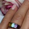 925 Sterling Silver Tourmaline Ring Size 5.5