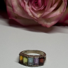 925 Sterling Silver Tourmaline Ring Size 5.5