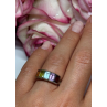 925 Sterling Silver Tourmaline Ring Size 5.5