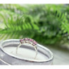 925 Sterling Silver Pink CZ Ring Size 6.5
