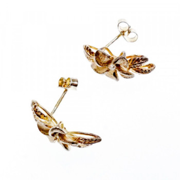 925 Sterling Silver Gold Plated CZ 