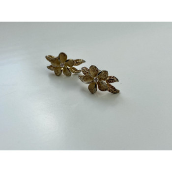 925 Sterling Silver Gold Plated CZ 