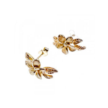 925 Sterling Silver Gold Plated CZ 