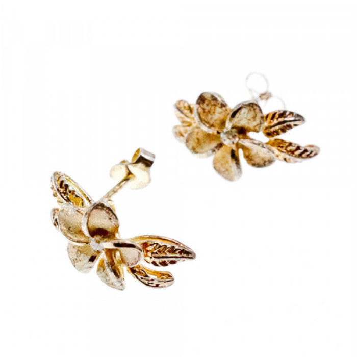 925 Sterling Silver Gold Plated CZ 