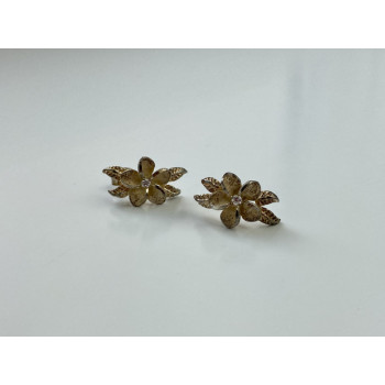 925 Sterling Silver Gold Plated CZ 