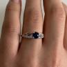 925 Sterling Silver Blue & White CZ Ring Size 7