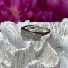 925 Sterling Silver Diamonds Ring Size 9.25