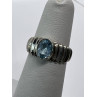 925 Sterling Silver & Blue Topaz Ring Size 5