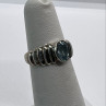925 Sterling Silver & Blue Topaz Ring Size 5