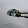 925 Sterling Silver & Blue Topaz Ring Size 5
