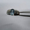 925 Sterling Silver & Blue Topaz Ring Size 5