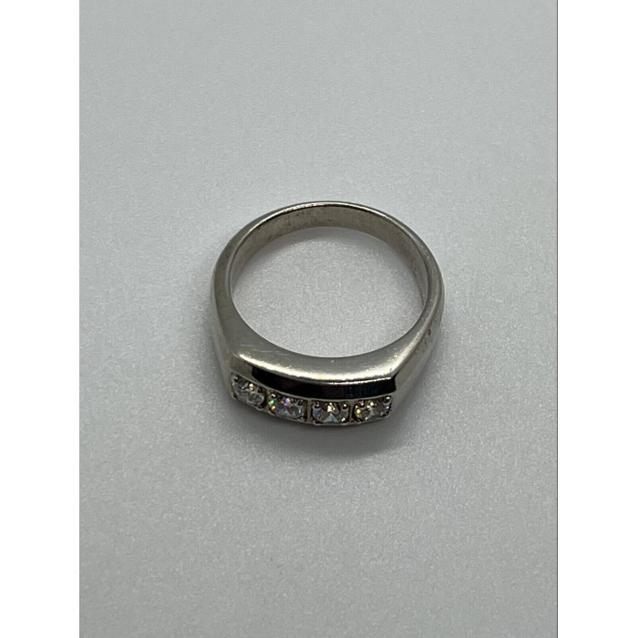 925 Sterling Silver CZ Ring Size 9