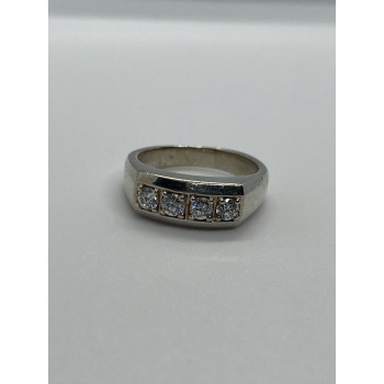 925 Sterling Silver CZ Ring Size 9