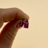 925 Sterling Silver Pink Topaz Stud Earrings