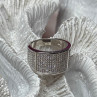 925 Sterling Silver Diamonds Ring Size 8.5
