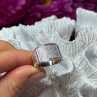 925 Sterling Silver Diamonds Ring Size 8.5
