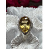 925 Sterling Silver Citrine & Beryl Ring Size 8.5